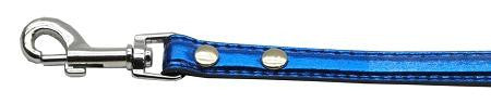 3-8" (10mm) Metallic Two Tier Collar Blue 1-2" Leash