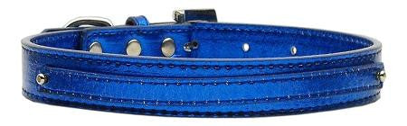 3-8" (10mm) Metallic Two Tier Collar Blue Large