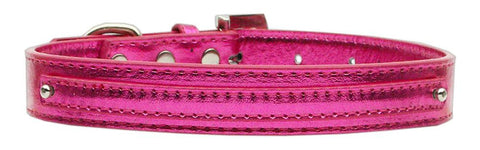 3-8" (10mm) Metallic Two Tier Collar Pink Large