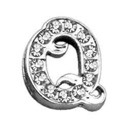 3-8" Clear Script Letter Sliding Charms Q .