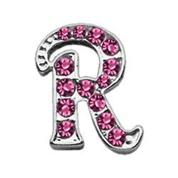 3-8" Pink Script Letter Sliding Charms R .