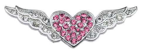 3-8" Slider Aviator Charm Pink Heart 3-8"