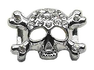 3-8" Skull Slider Charm Clear 3-8'' (10mm)