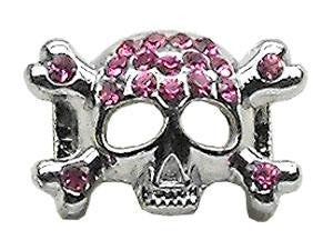 3-8" Skull Slider Charm Pink 3-8'' (10mm)