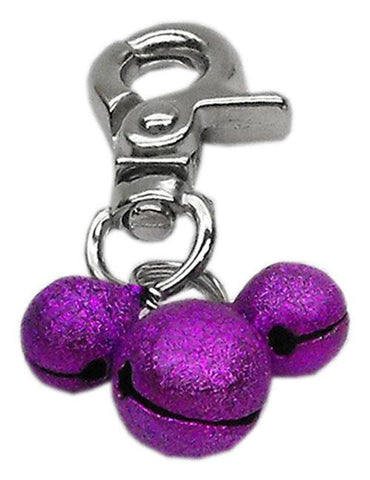 Lobster Claw Bell Charm Purple .