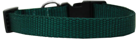 Plain Nylon Dog Collar MD Green