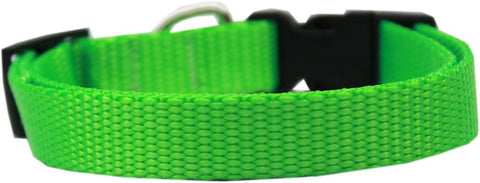 Plain Nylon Dog Collar LG Hot Lime Green