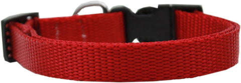 Plain Nylon Cat Safety Collar Red