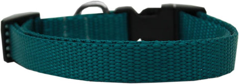 Plain Nylon Dog Collar LG Teal