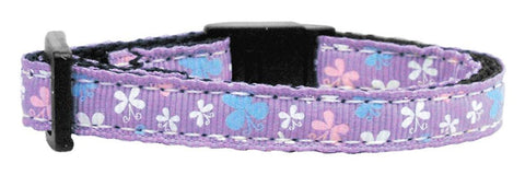 Butterfly Nylon Ribbon Collar Lavender Cat Safety