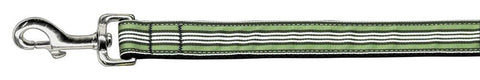 Preppy Stripes Nylon Ribbon Collars Green-White 1 wide 4ft Lsh