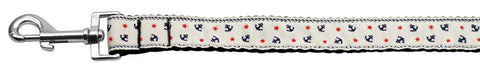 Anchors Nylon Ribbon Leash White 1 inch wide 4ft Long