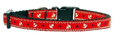 Anchors Nylon Ribbon Collar Red Small