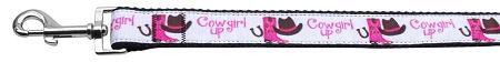 Cowgirl Up Nylon Ribbon Dog Collars 1 wide 4ft Leash