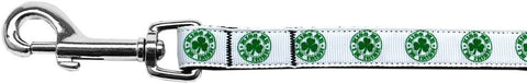 Kiss Me - I'm Irish Nylon Ribbon Pet Leash 5-8 inch wide 6Ft Lsh