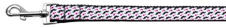 Moustache Love Ribbon Dog Collars 1 wide 6ft Leash