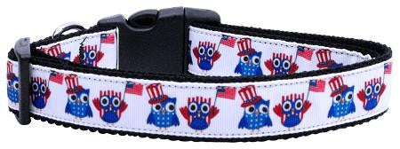 American Owls Ribbon Dog Collars Large