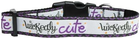 Wickedly Cute Nylon Dog Collar Medium