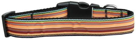 Autumn Stripes Nylon Dog Collar Medium