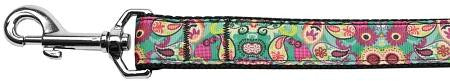 Turquoise Paisley Nylon Dog Leash 6 Foot