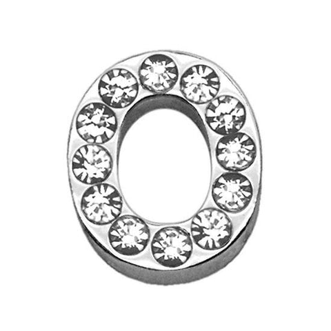 3-4" (18mm) Clear Letter Sliding Charms O 3-4 (18mm)