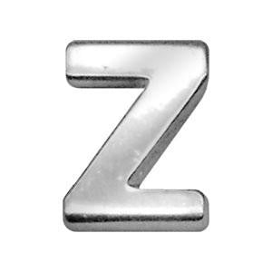 3-4" (18mm) Chrome Letter Sliding Charms Z 3-4'' (18mm)