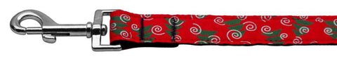 Christmas Trees Nylon and Ribbon Collars . 1'' wide x 6' Leash