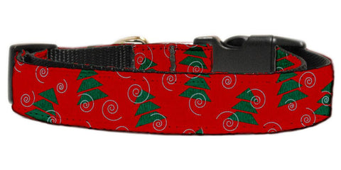 Christmas Trees Nylon and Ribbon Collars . Extra Small