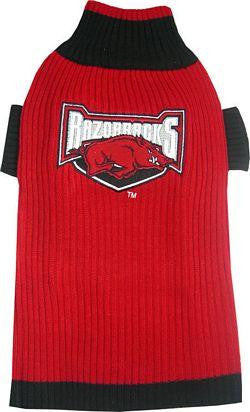 Arkansas Razorbacks Pet Sweater LG