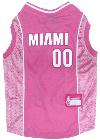 Miami Heat Pink Dog Jersey Small