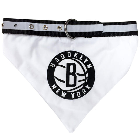 Brooklyn Nets Dog Bandana Collar Large