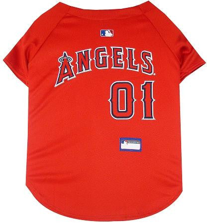 Los Angeles Angels Baseball Dog Jersey Small