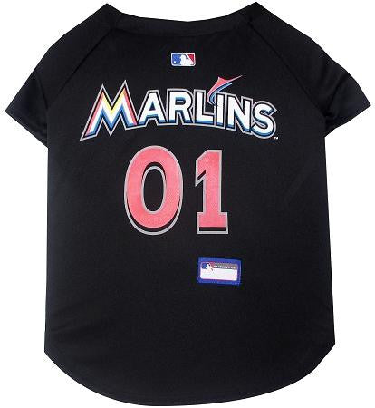 Miami Marlins Baseball Dog Jersey Small