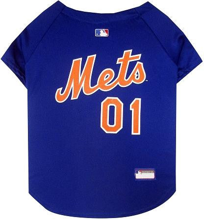 New York Mets Baseball Dog Jersey Large