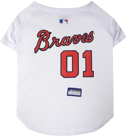 Atlanta Braves Baseball Dog Jersey Medium