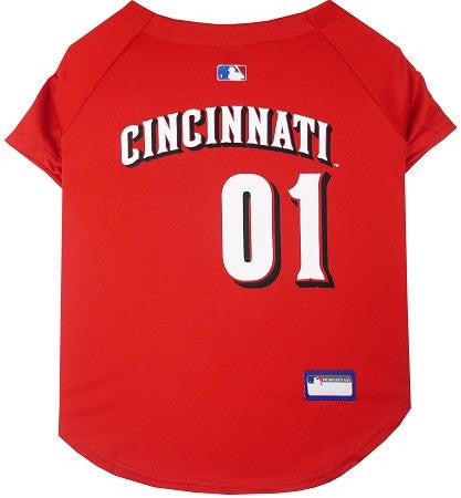 Cincinnati Reds Baseball Dog Jersey Medium