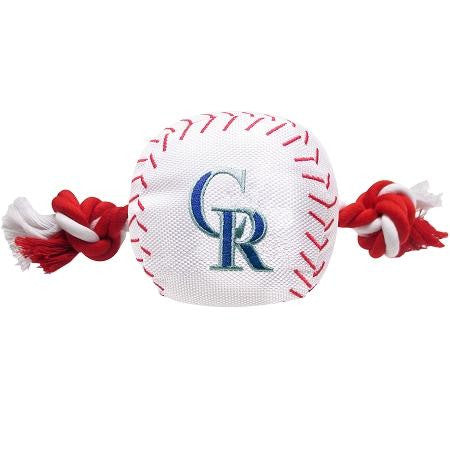 Colorado Rockies Nylon Baseball Rope Pet Toy