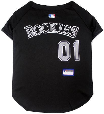 Colorado Rockies Baseball Dog Jersey XS