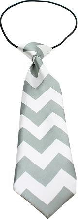 Big Dog Neck Tie Chevron Grey