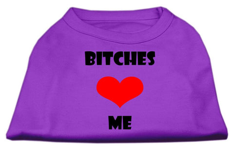 Bitches Love Me Screen Print Shirts Purple Med (12)