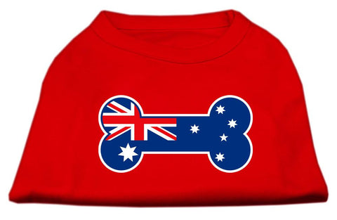 Bone Shaped Australian Flag Screen Print Shirts Red M (12)