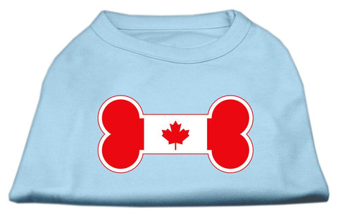 Bone Shaped Canadian Flag Screen Print Shirts Baby Blue L (14)