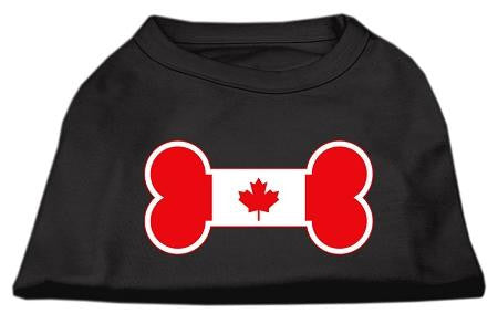 Bone Shaped Canadian Flag Screen Print Shirts Black M (12)