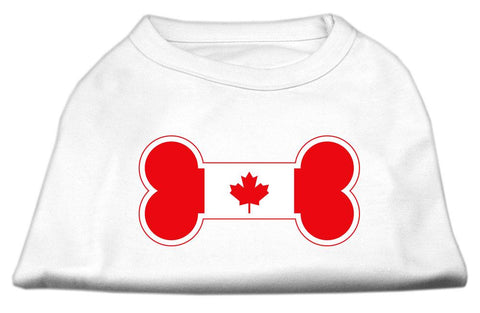 Bone Shaped Canadian Flag Screen Print Shirts White XL (16)