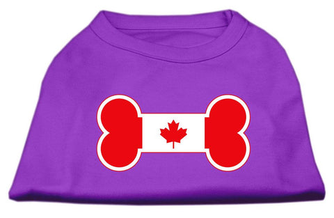 Bone Shaped Canadian Flag Screen Print Shirts Purple XS (8)