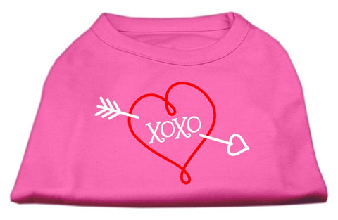 XOXO Screen Print Shirt Bright Pink Med (12)