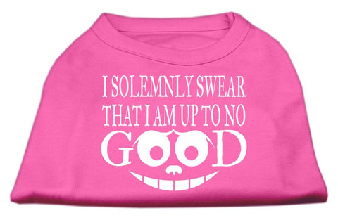 Up to No Good Screen Print Shirt Bright Pink Lg (14)