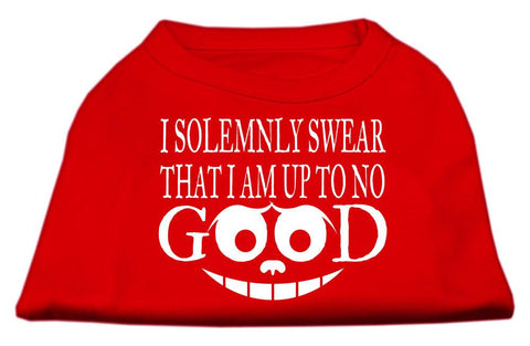 Up to No Good Screen Print Shirt Red Lg (14)