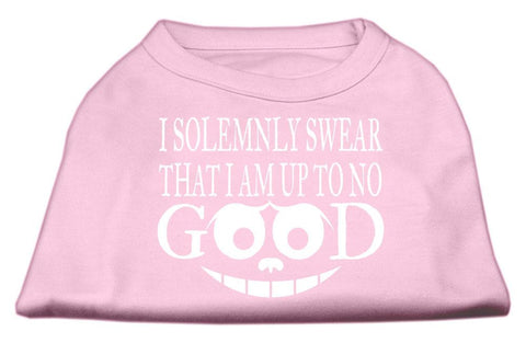 Up to No Good Screen Print Shirt Light Pink Sm (10)