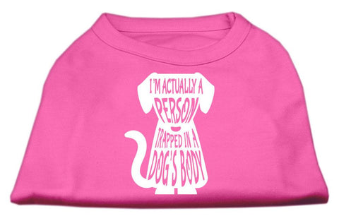 Trapped Screen Print Shirt Bright Pink Lg (14)